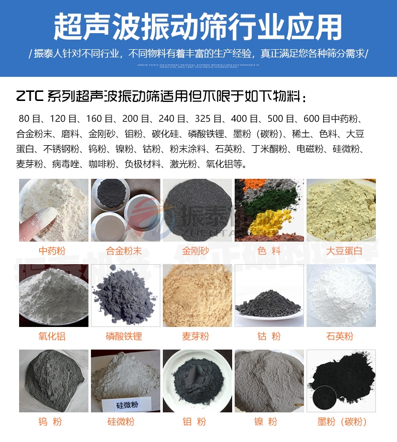 醫藥色素超聲波振動篩分機行業應用