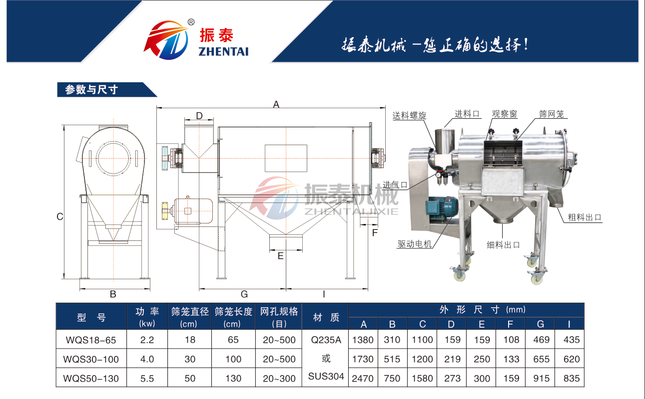 煅燒焦臥式氣流篩技術(shù)參數(shù)